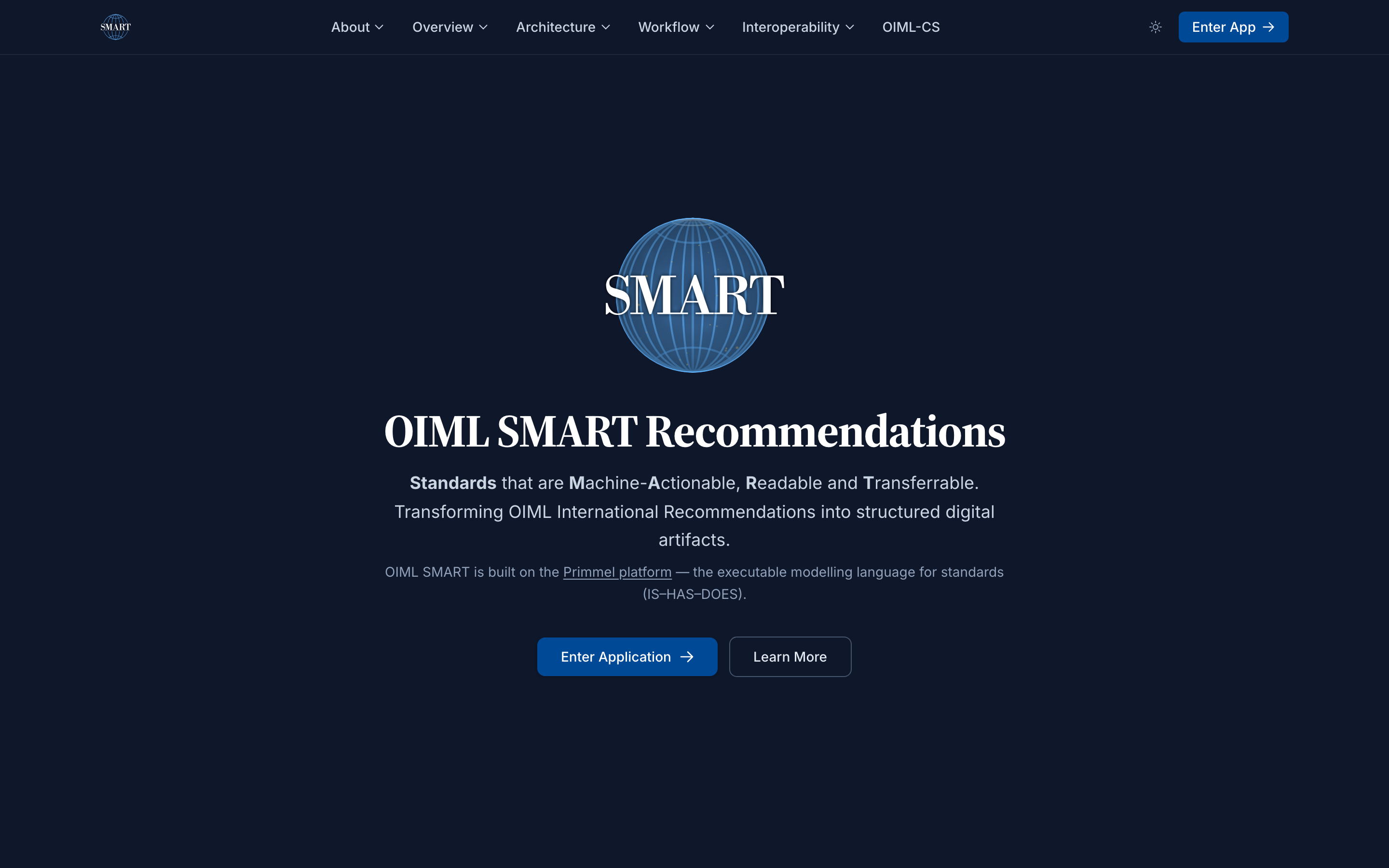 The platform hub landing: the published SMART Recommendations R 60, R 91, R 129, and R 144 with their requirement, test, and form counts