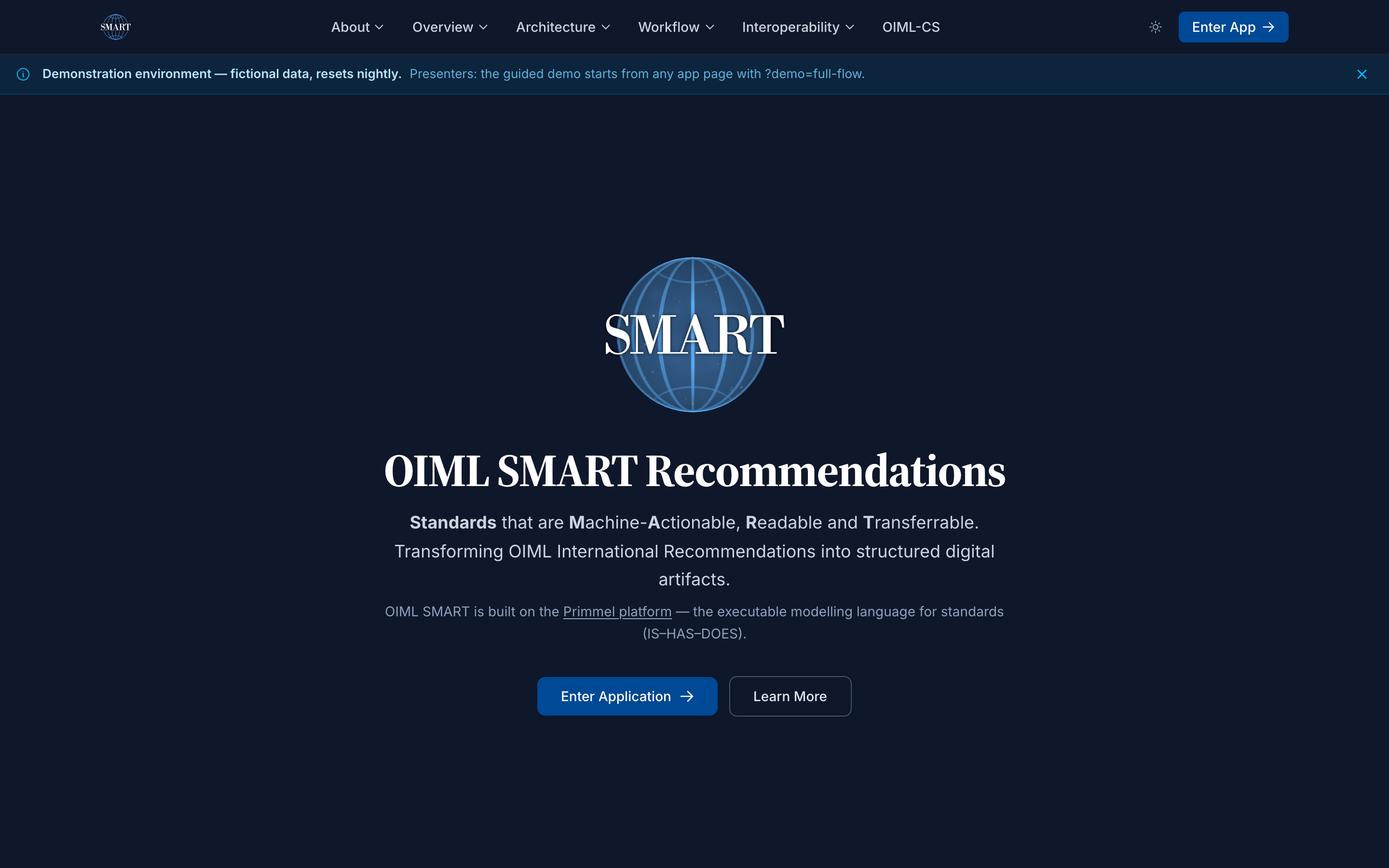 The TL-only pilot instance at tl.oimlsmart.org
